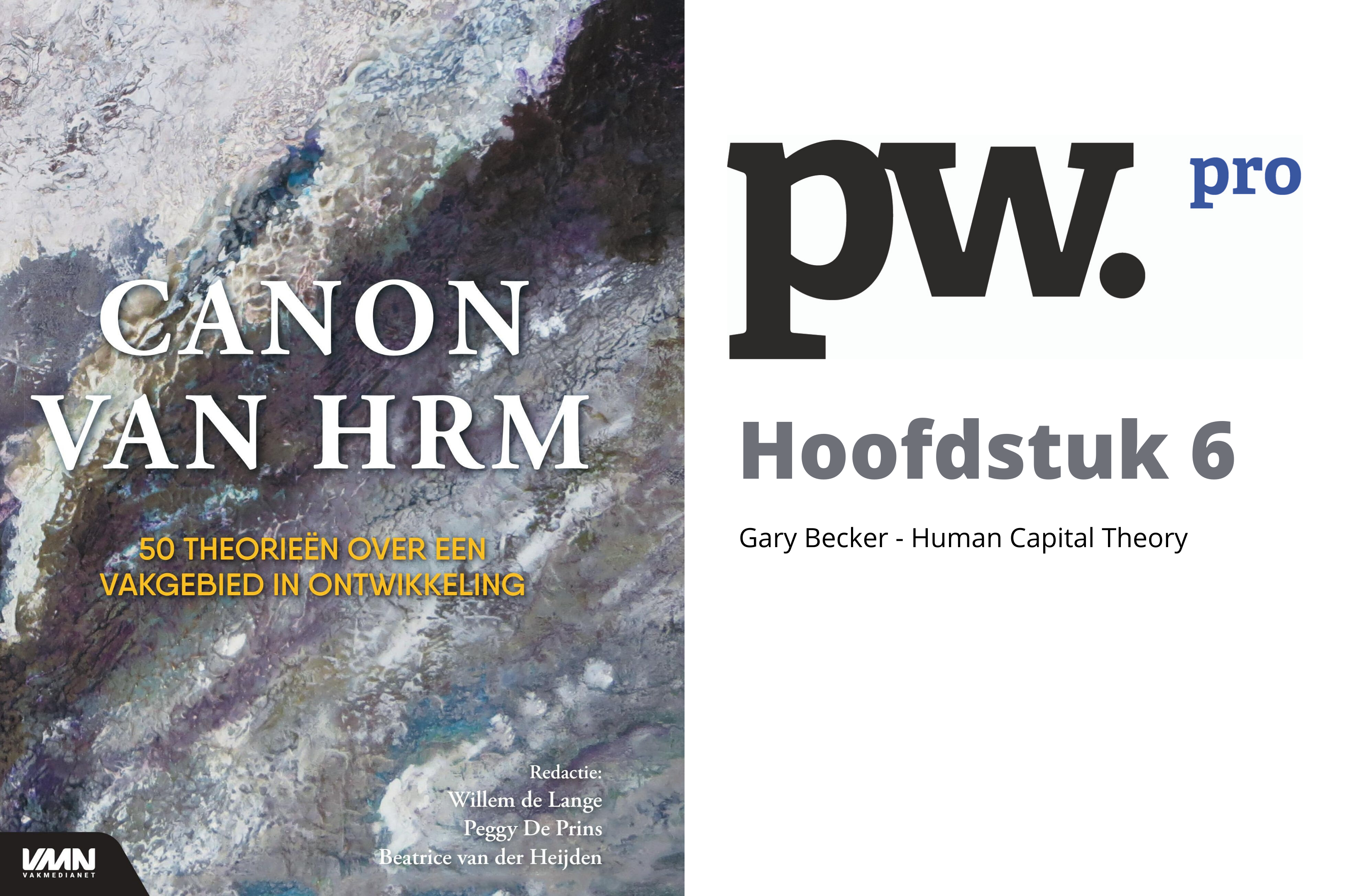 Canon van HRM hoofdstuk 6 Gary Becker Human Capital Theory