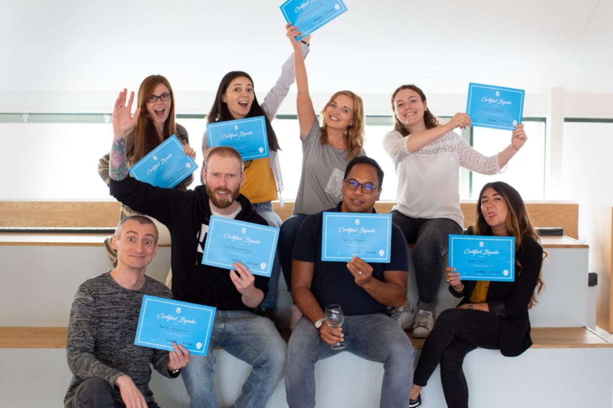 De Bynder-onboardingclass van juli 2019.