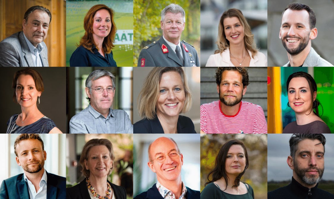 Alle sprekers tijdens de Nationale Conferentie Vitaliteit 2022 over bevlogenheid.