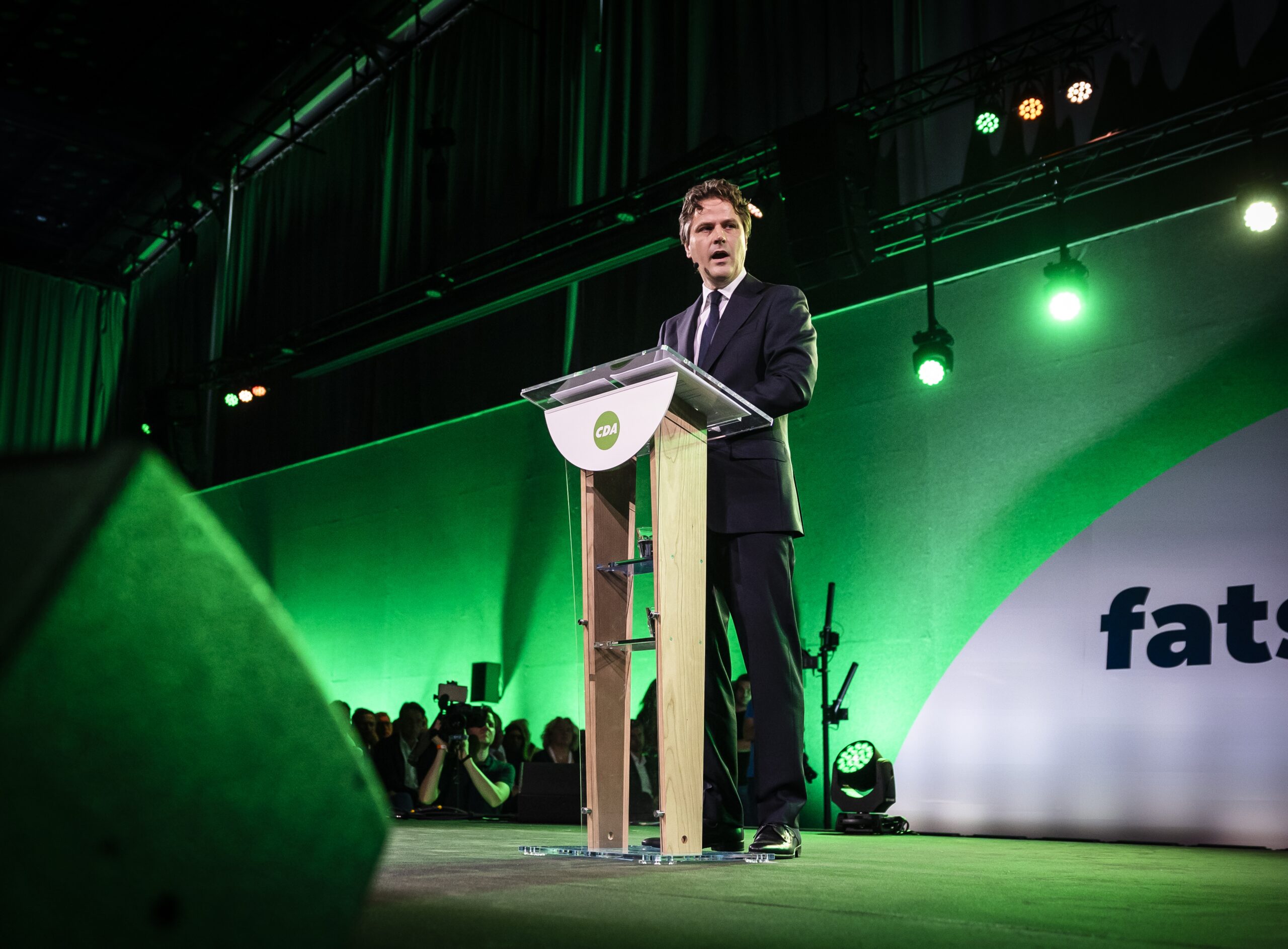 CDA-lijsttrekker Henri Bontenbal houdt een toespraak tijdens een partijcongres van CDA. Copyright: ANP Remco de Waal