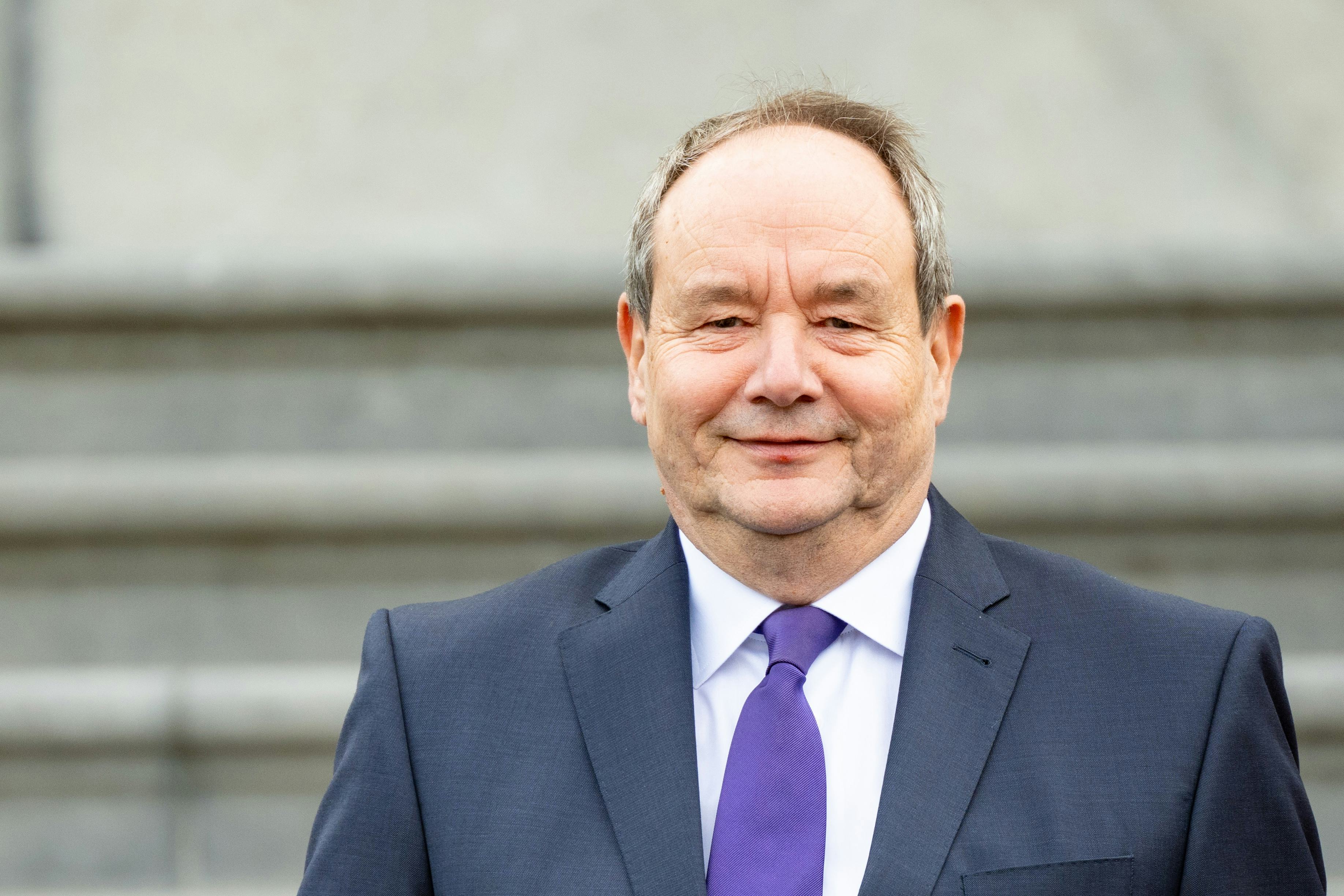 DEN HAAG - Hans Vijlbrief op het bordes van Paleis Huis ten Bosch in Den Haag, na de beediging van het nieuwe kabinet Jetten Credits: I. MISCHA SCHOEMAKER / ANP