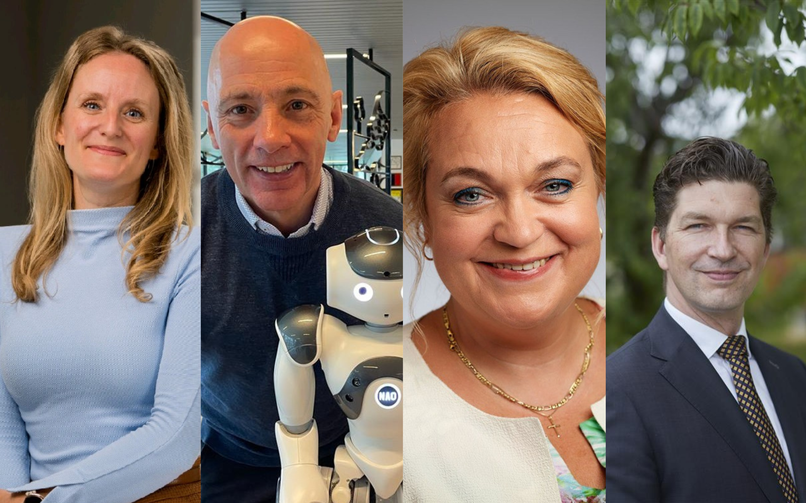 V.l.n.r. Natascha Schenk, Ton Wilthagen, Marjol Nikkels, Ruben Houweling